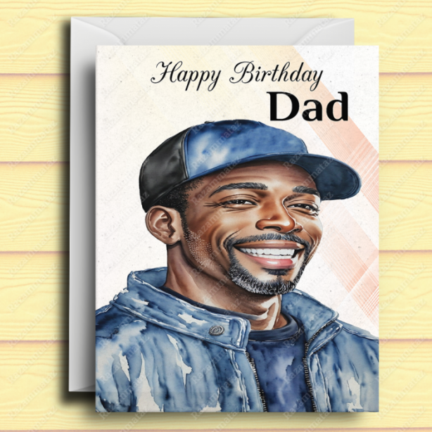 Black Man Birthday Card Q